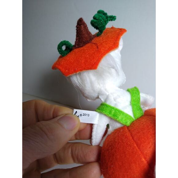 Annalee Halloween Mouse Pumpkin Artist Doll 2013 Original 8in Felt - Picture 4 of 4